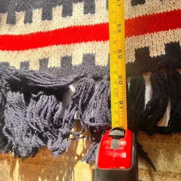 J. Crew LambsWool Cashmere Blend Super Long Soft Knit Multicolor Fringe Scarf - Picture 7 of 7